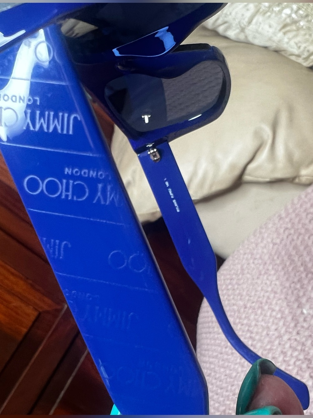JIMMY CHOO NEW Rylan Blue Shield Sunglasses Unisex NEW - Picture 8 of 9